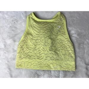 Gymshark Adapt Animal Seamless Sports Bra - Firefly Yellow XS